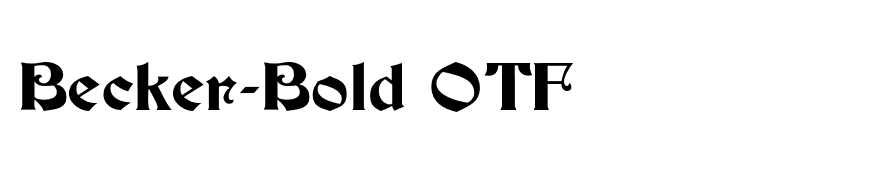 Becker-Bold OTF