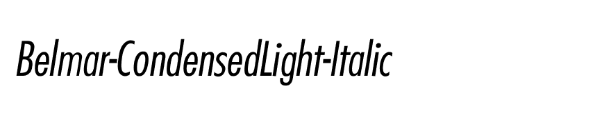 Belmar-CondensedLight-Italic