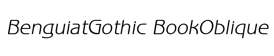 BenguiatGothic BookOblique