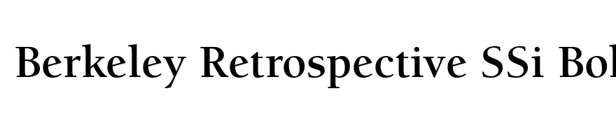 Berkeley Retrospective SSi Bold