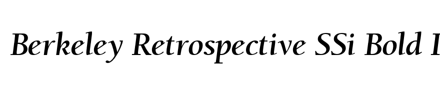 Berkeley Retrospective SSi Bold Italic