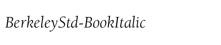 BerkeleyStd-BookItalic