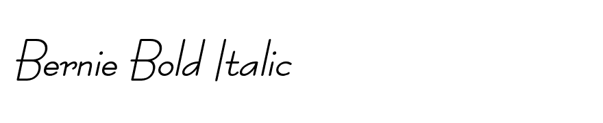 Bernie Bold Italic