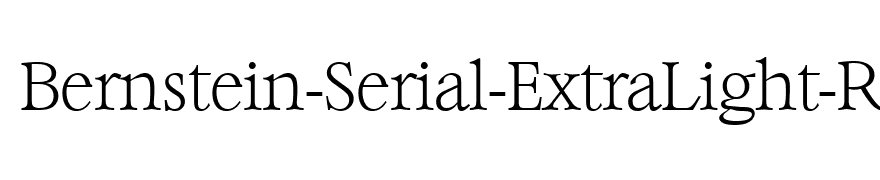 Bernstein-Serial-ExtraLight-Regular
