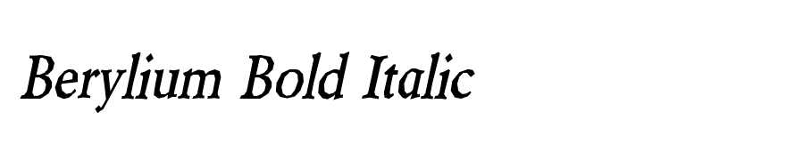 Berylium Bold Italic