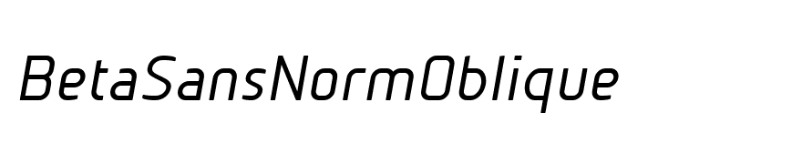 BetaSansNormOblique