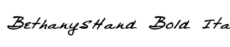 BethanysHand Bold Italic