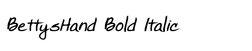 BettysHand Bold Italic