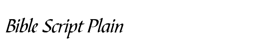 Bible Script Plain
