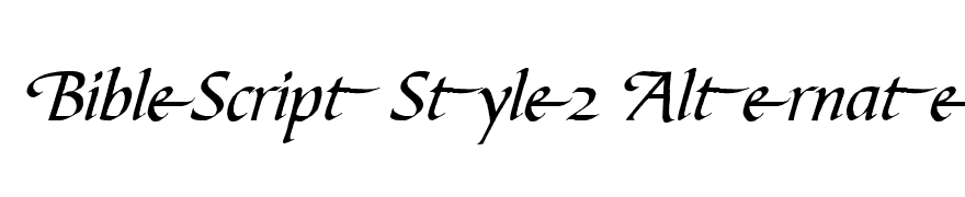 BibleScript Style2 AlternateA