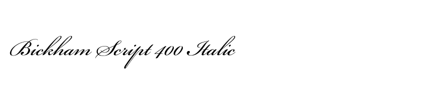 Bickham Script 400 Italic