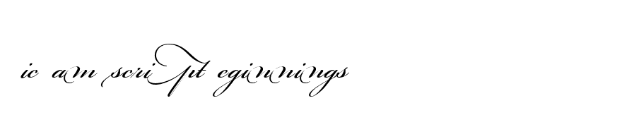 Bickham Script Beginnings