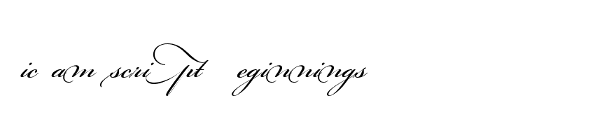 Bickham Script MM Beginnings