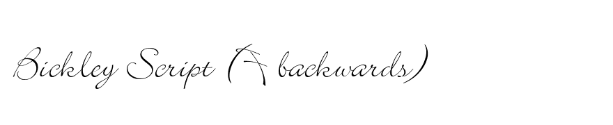 Bickley Script (F backwards)