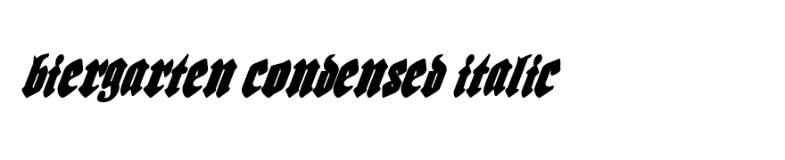 Biergarten Condensed Italic