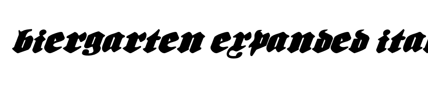 Biergarten Expanded Italic
