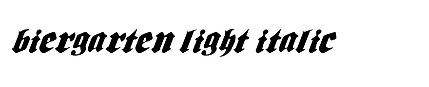 Biergarten Light Italic