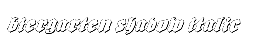 Biergarten Shadow Italic