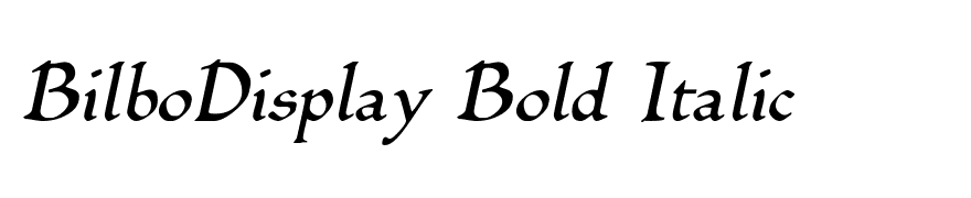 BilboDisplay Bold Italic