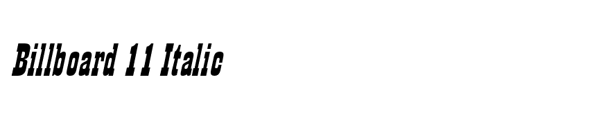 Billboard 11 Italic