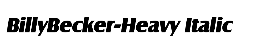 BillyBecker-Heavy Italic