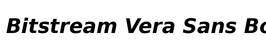 Bitstream Vera Sans Bold Oblique