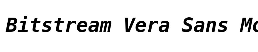 Bitstream Vera Sans Mono Bold Oblique