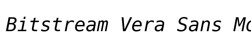 Bitstream Vera Sans Mono Oblique