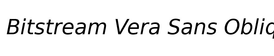Bitstream Vera Sans Oblique