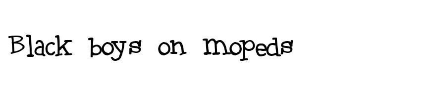 Black boys on mopeds