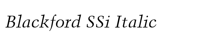 Blackford SSi Italic