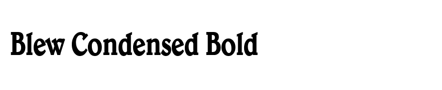 Blew Condensed Bold