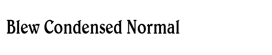 Blew Condensed Normal