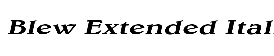 Blew Extended Italic