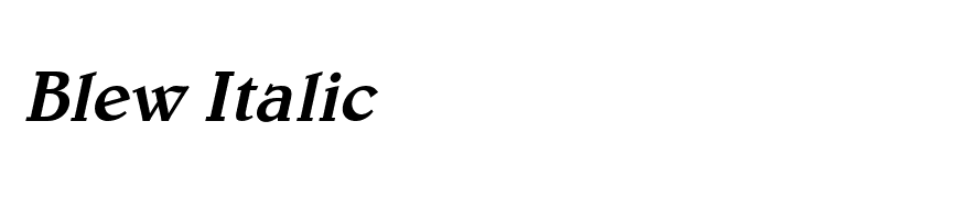 Blew Italic