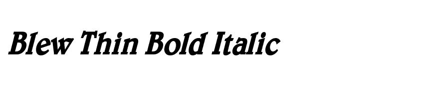 Blew Thin Bold Italic