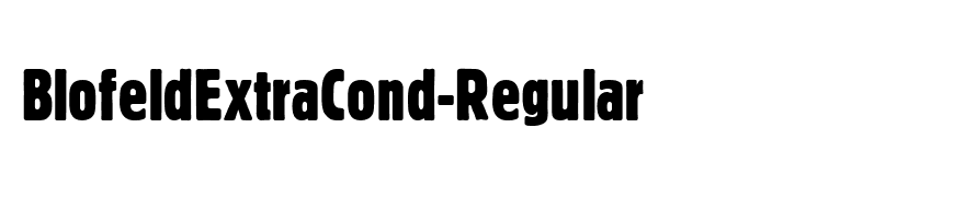 BlofeldExtraCond-Regular