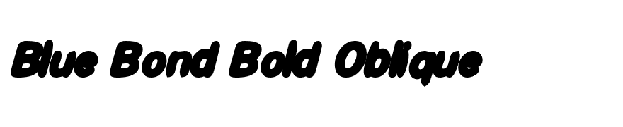 Blue Bond Bold Oblique