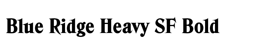 Blue Ridge Heavy SF Bold