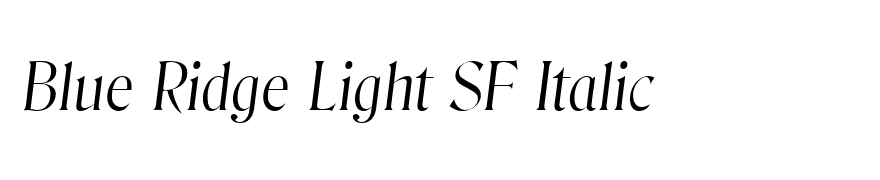 Blue Ridge Light SF Italic