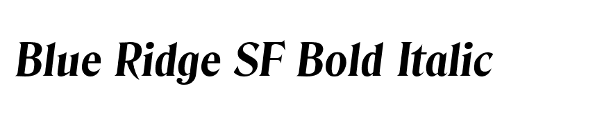 Blue Ridge SF Bold Italic