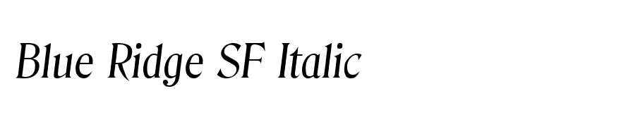 Blue Ridge SF Italic
