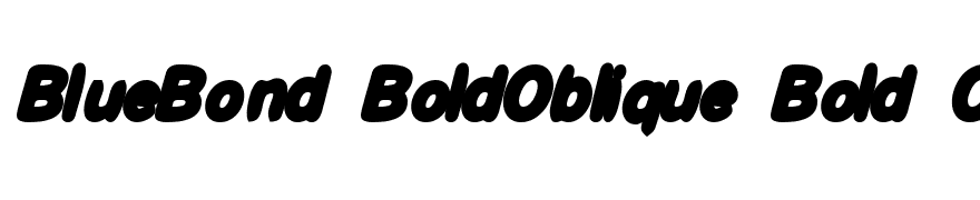 BlueBond BoldOblique Bold Oblique