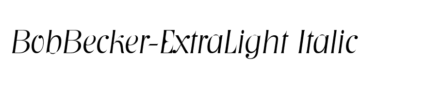 BobBecker-ExtraLight Italic
