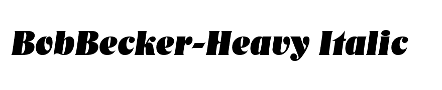 BobBecker-Heavy Italic