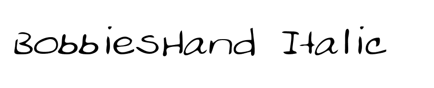 BobbiesHand Italic