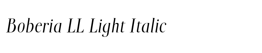 Boberia LL Light Italic