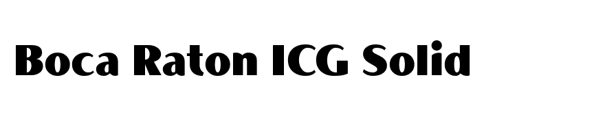 Boca Raton ICG Solid