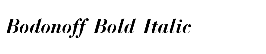 Bodonoff Bold Italic