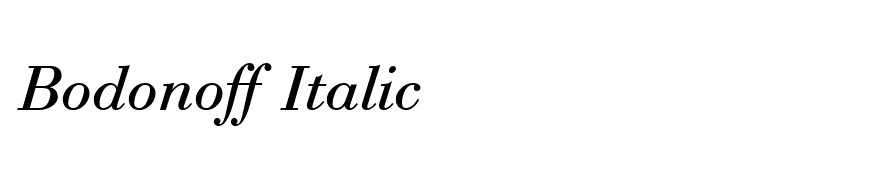 Bodonoff Italic